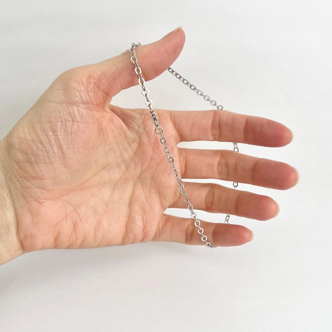 Adjustable Chain Anklet Bracelet 925 Sterling Silver, 10.5 Inches, 3.28 Grams - 2