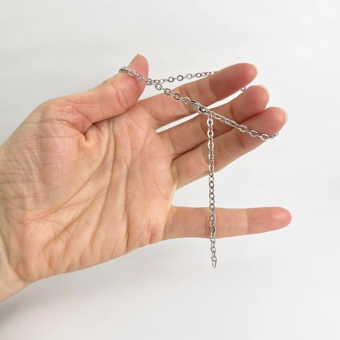 Adjustable Chain Anklet Bracelet 925 Sterling Silver, 10.5 Inches, 3.28 Grams - 3