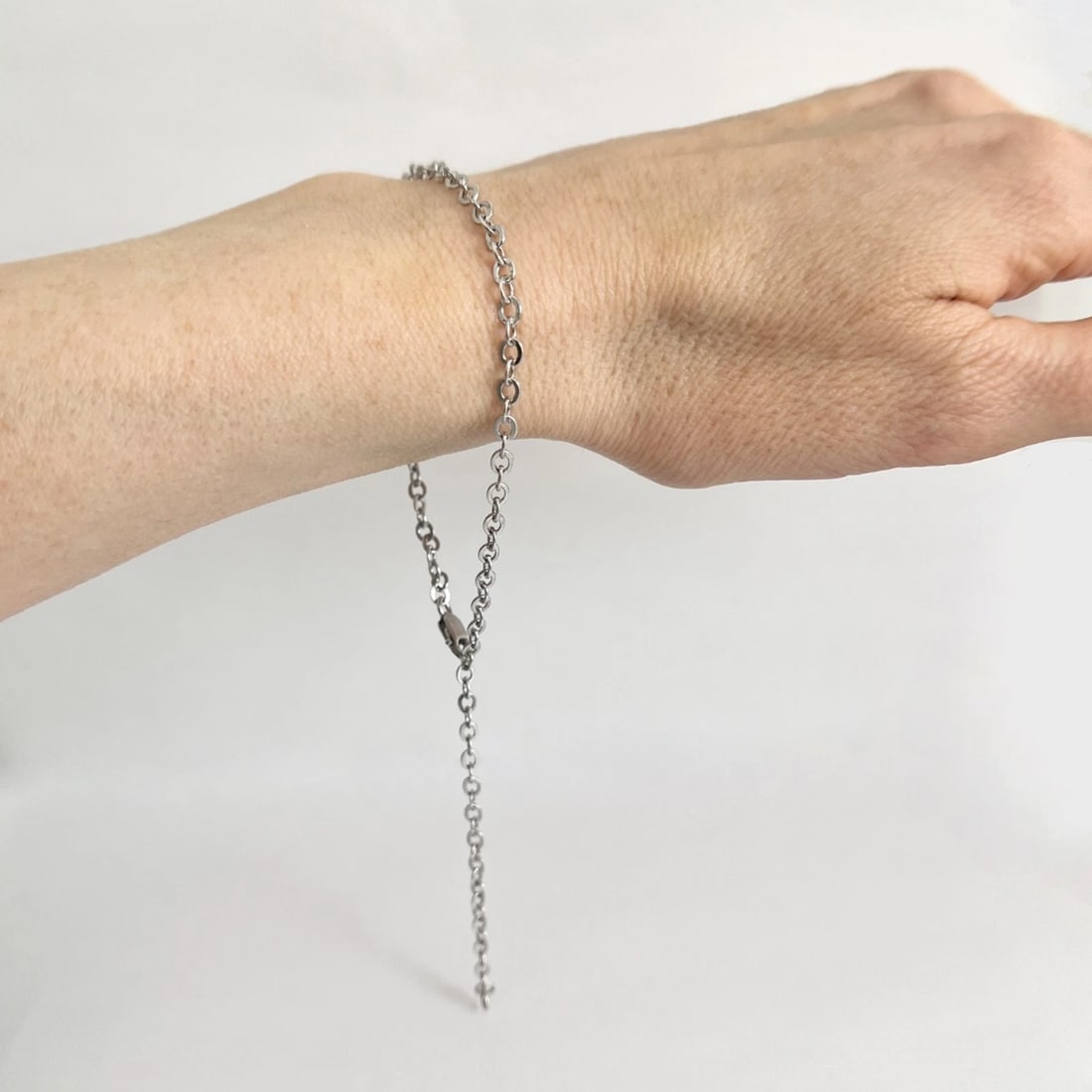 Adjustable Chain Anklet Bracelet 925 Sterling Silver, 10.5 Inches, 3.28 Grams - 4