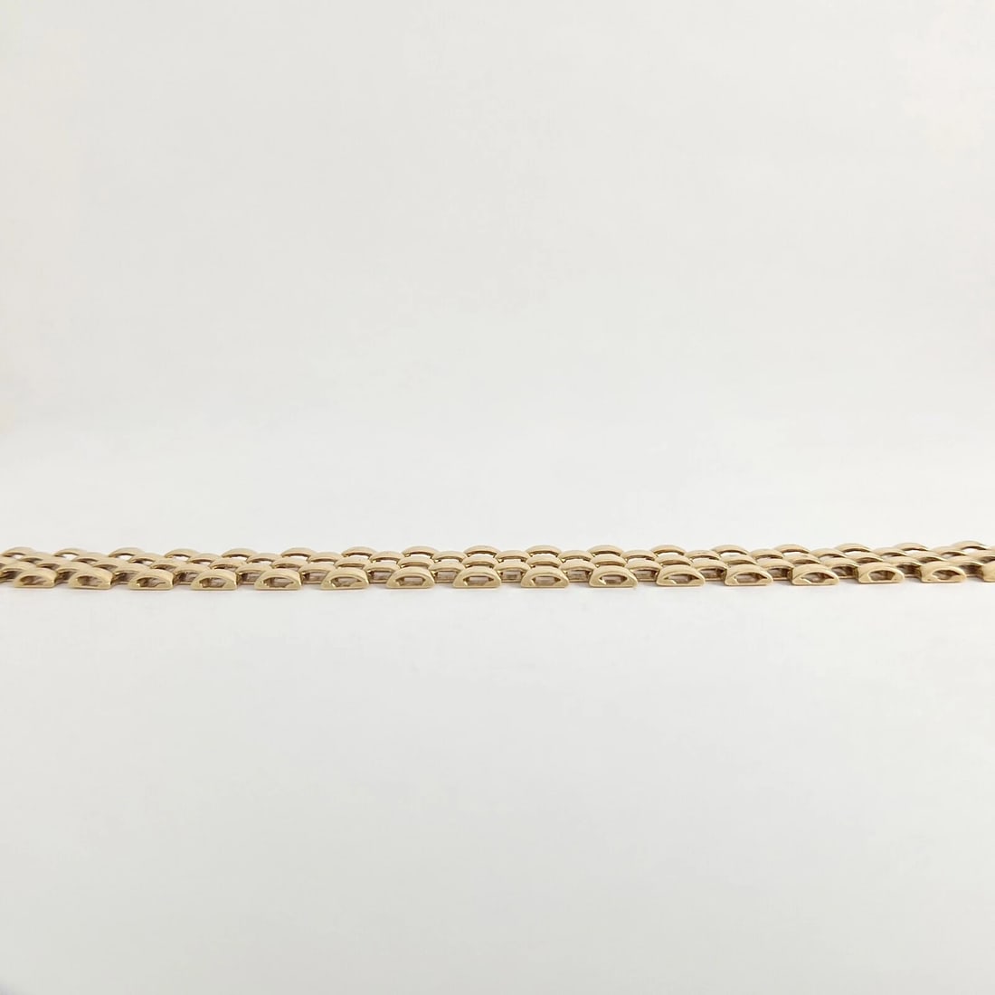 Italian Panther Chain Link Bracelet 14K Yellow Gold, 7.25 Inches, 15.70 Grams - 6