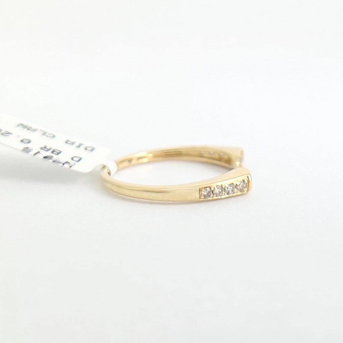 Pave Diamond Open Claw Ring 14K Yellow Gold, Size 6.75 - 7