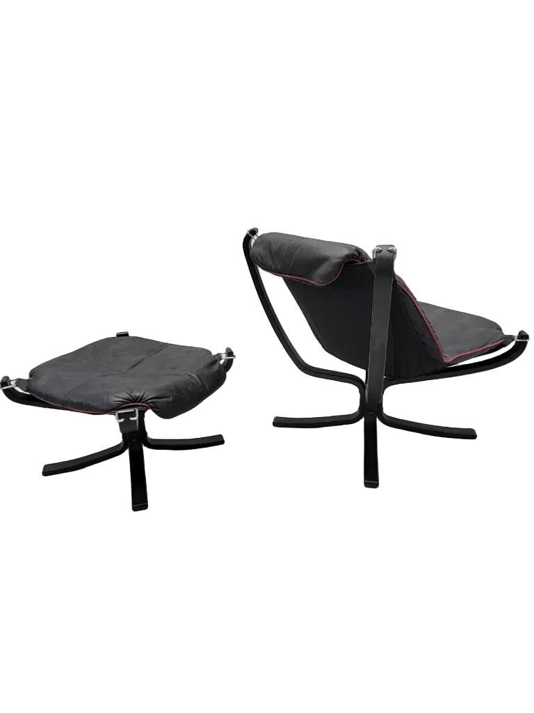 Danish Modern Falcon Chair and Ottoman by Sigurd Ressell - 3