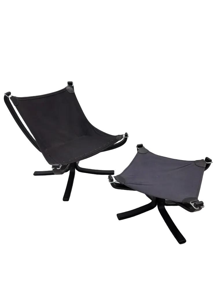 Danish Modern Falcon Chair and Ottoman by Sigurd Ressell - 4