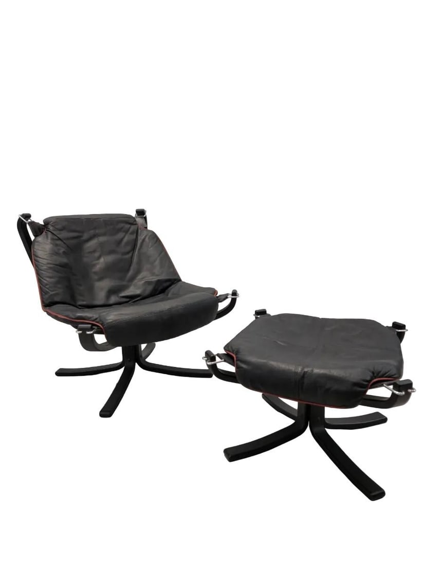 Danish Modern Falcon Chair and Ottoman by Sigurd Ressell - 5