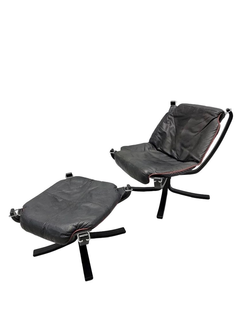 Danish Modern Falcon Chair and Ottoman by Sigurd Ressell - 6