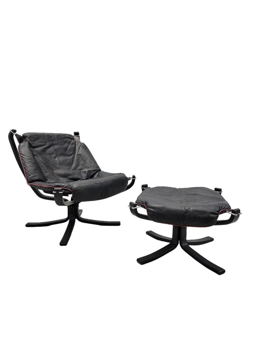 Danish Modern Falcon Chair and Ottoman by Sigurd Ressell - 7
