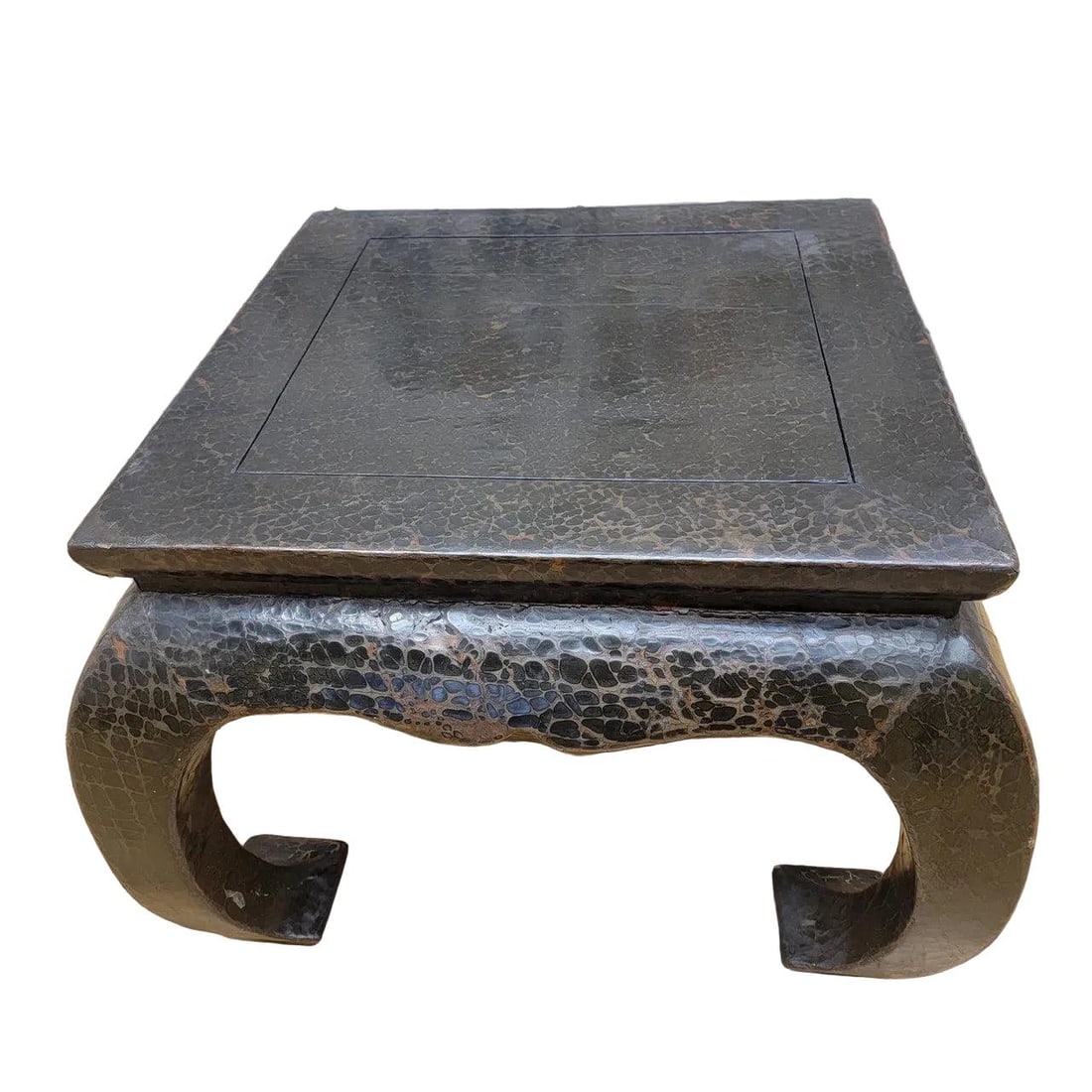 Antique Shanxi Province Linen Wrapped Elm Side Table - 5