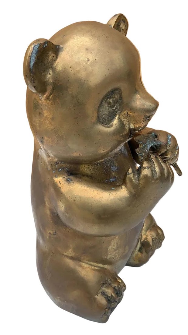 MCM Brass Panda Statue Figurine - 2