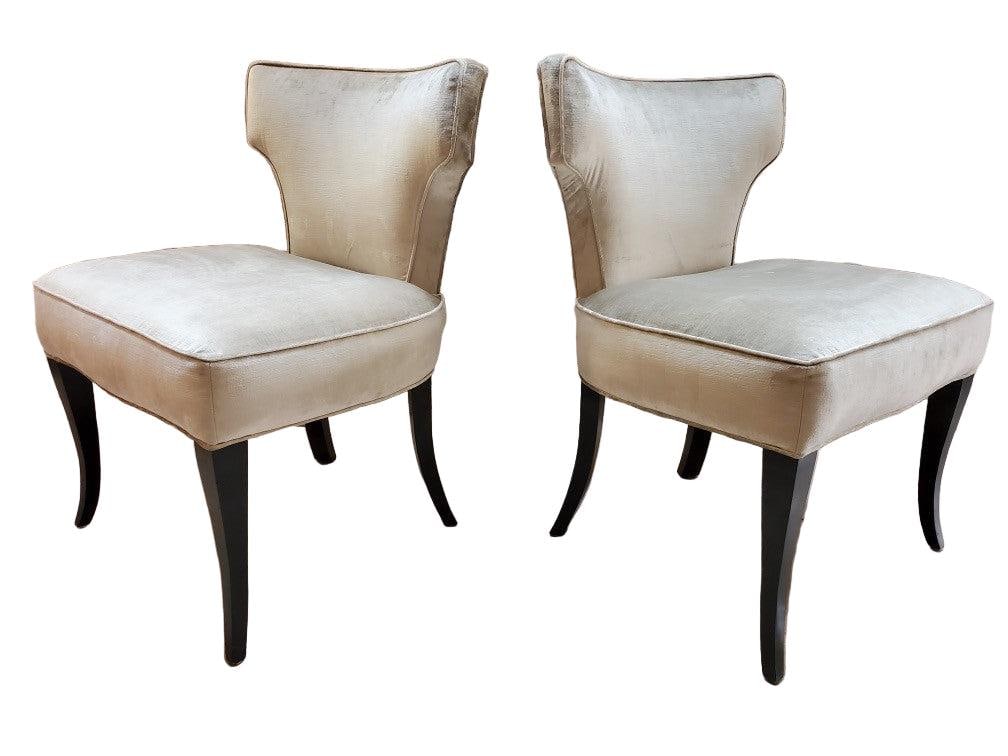 MCM T Back Side Chairs Newly Reupholstered - Pair - 2