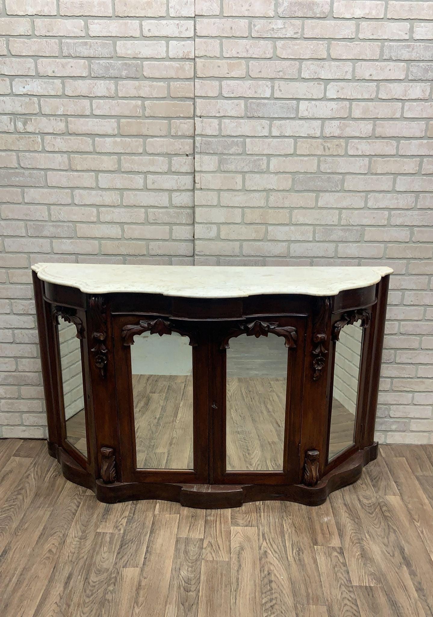 Antique American Empire Rosewood Sideboard Cabinet - 2