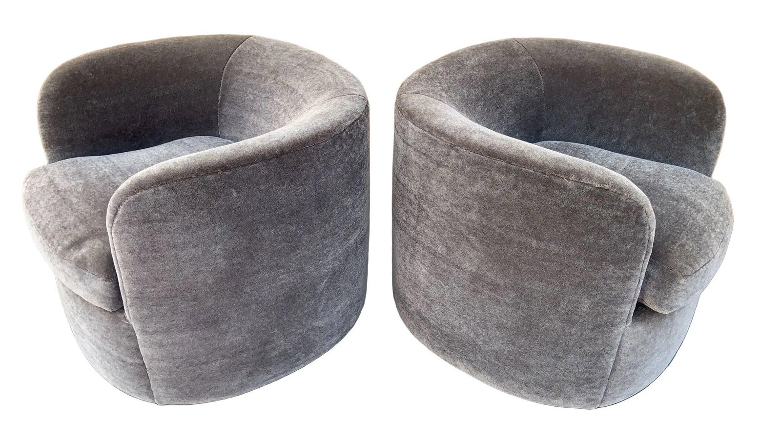 MCM Faudet-Harrison Swivel Lounge Chairs Newly Reupholstered - Pair - 7