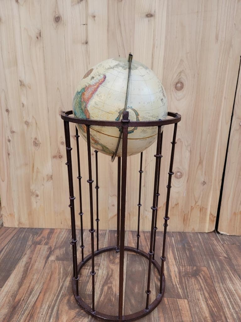 Mid Century Replogle Globe on Metal Floor Stand - 2