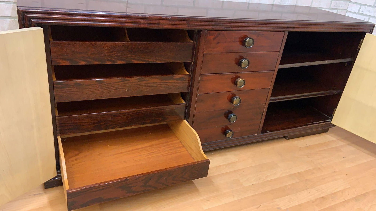 Art Deco Mahogany and Cork Sideboard by Johnson Furniture - 6