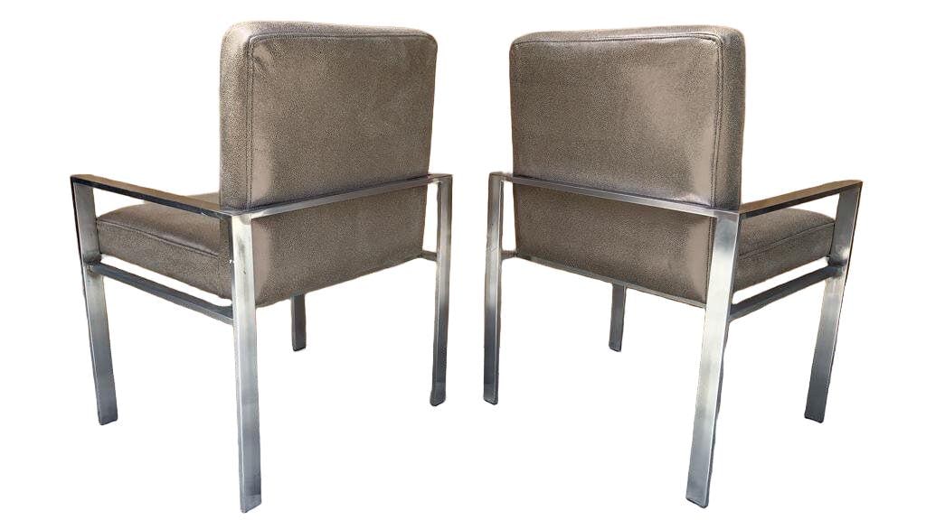 MCM Harvey Probber Style Chairs Newly Reupholstered- Pair - 4