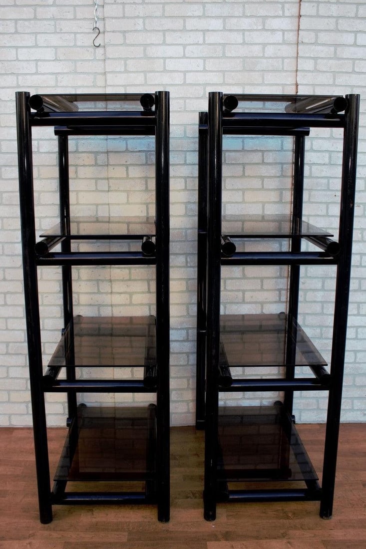 Vintage Modernist Shelving Units/Etagere - Pair - 7