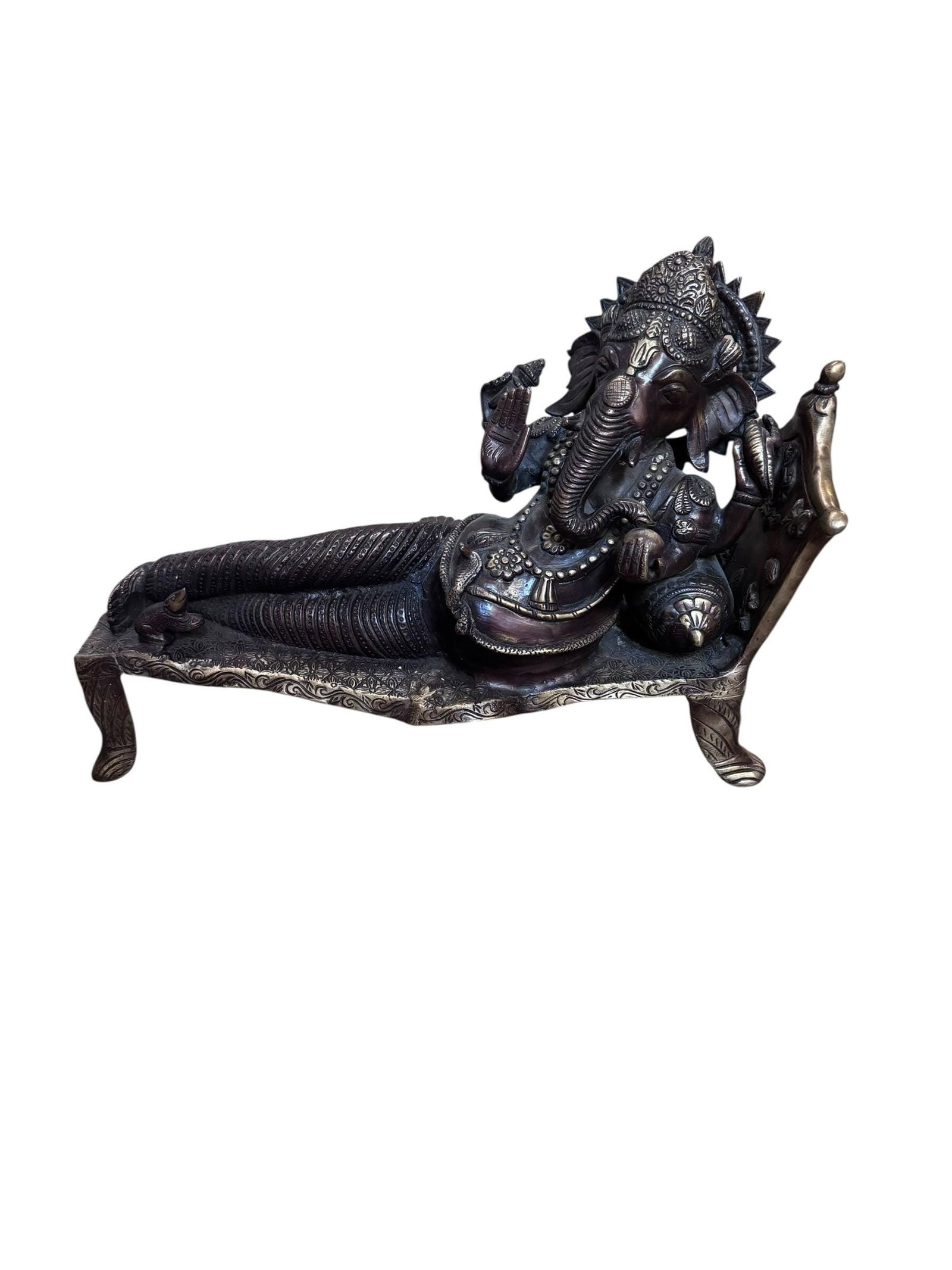 Vintage Hindu God Ganesha Statue Reclining (1 of 8)
