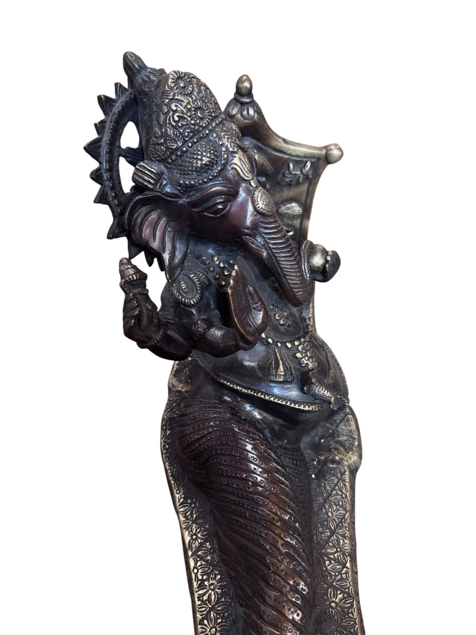 Vintage Hindu God Ganesha Statue Reclining - 7