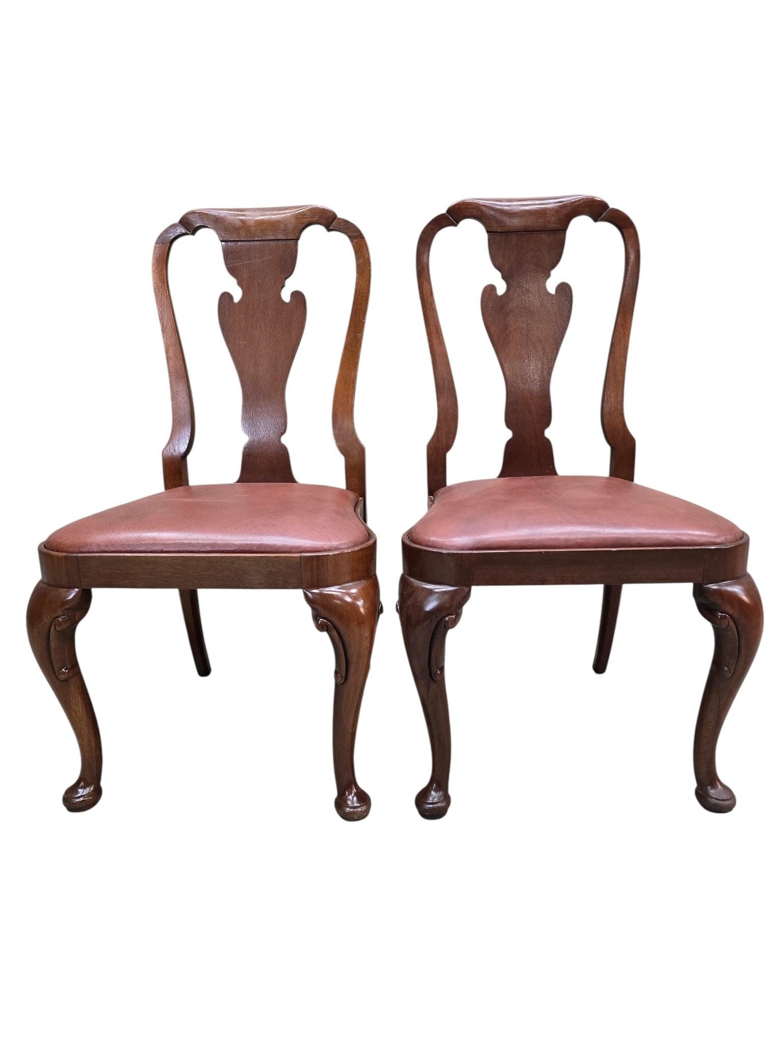 Vintage Queen Anne Style Dining Chairs By Baker Furniture - 4 - 9