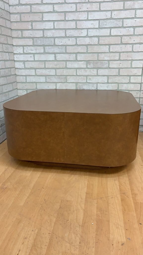 Postmodern Coffee Side Table with Wood Laminate Surface - 4