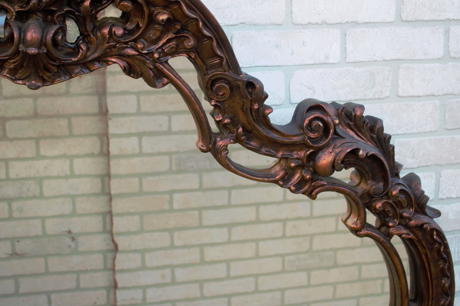 Vintage Italian Ornate Wall Mirror - 4