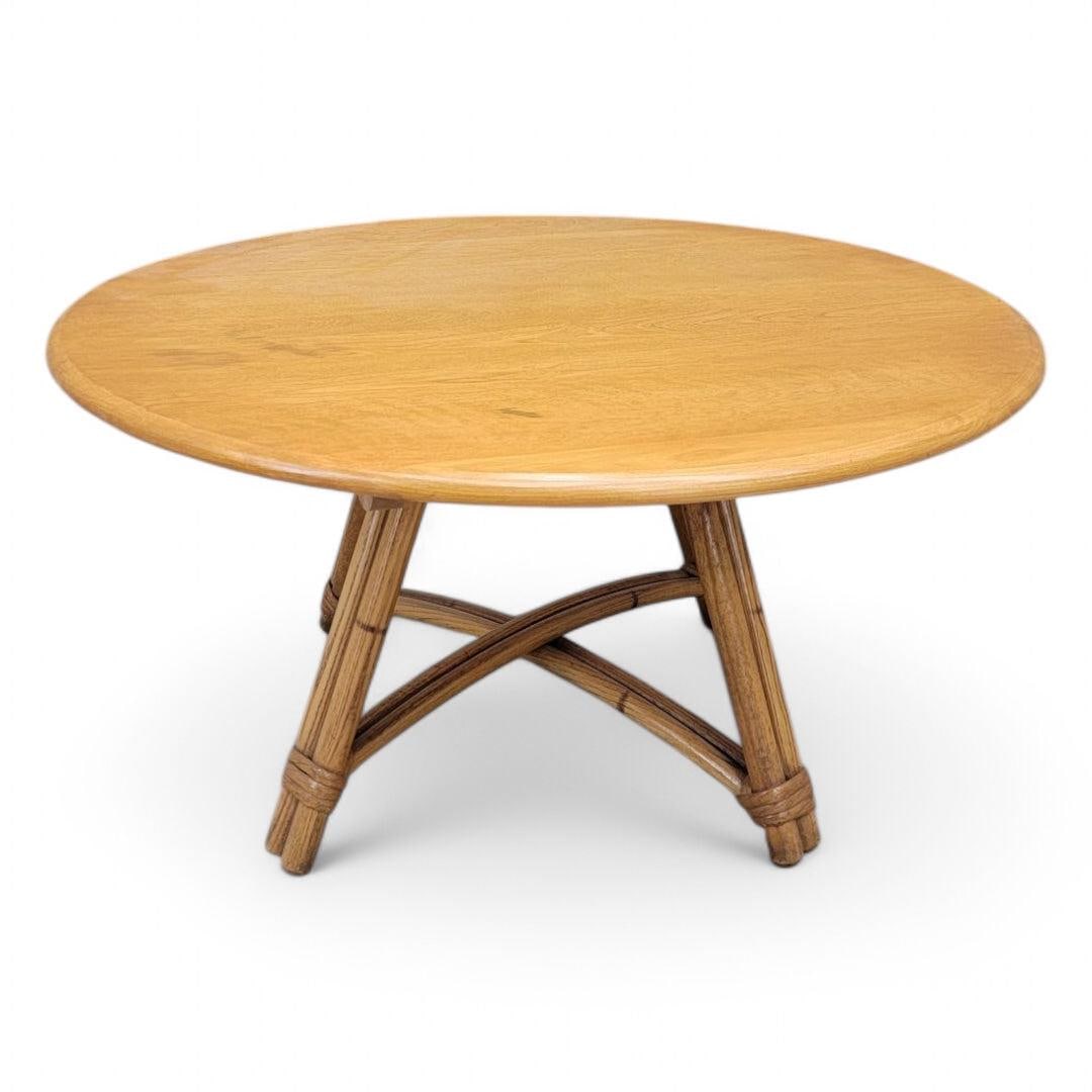MCM Coastal Swivel Bamboo Coffee Table by Heywood Wakefield - 7