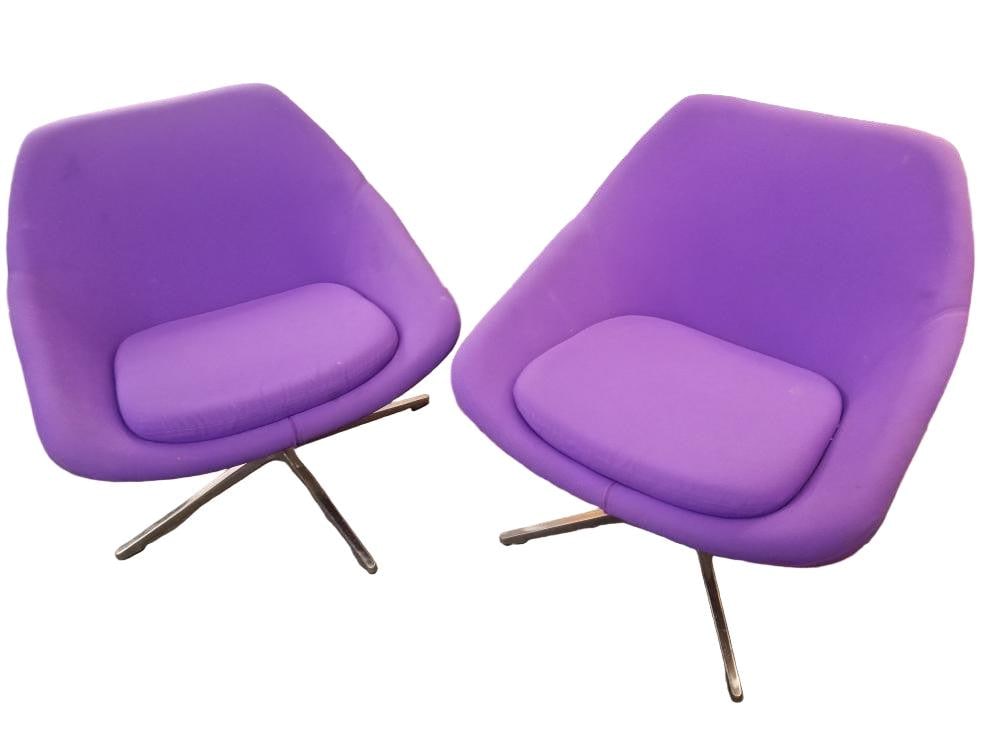 MCM Overman Style Iris Swivel Chairs by Allermuir - Pair - 3