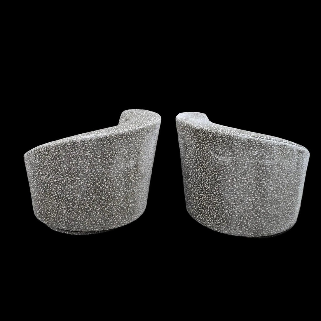 MCM Vladimir Kagan Nautilus Asymmetrical Swivel Lounge Chairs - Pair - 2