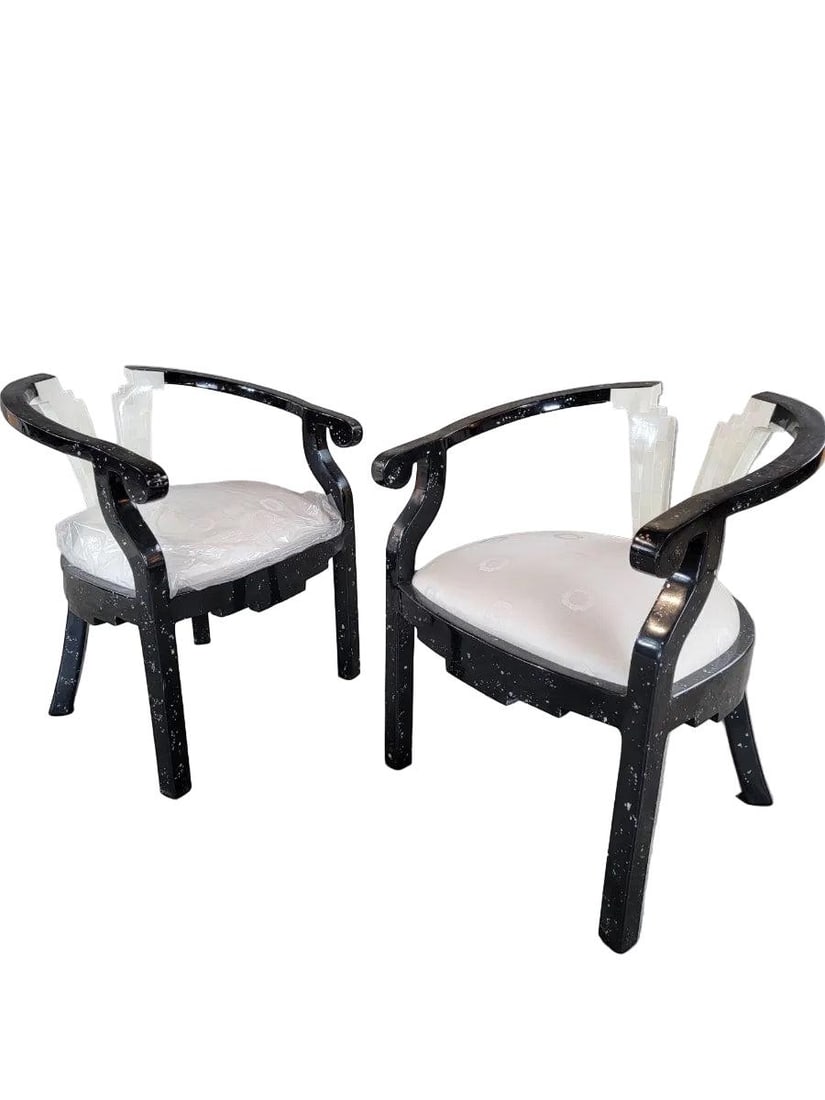 Postmodern Sculptural Tessellated Stone Dining Chairs - 6 - 4