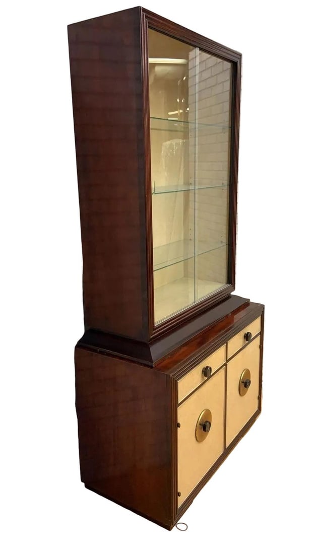 Art Deco Mahogany and Cork Buffet Cabinet by Johnson Furniture - 3