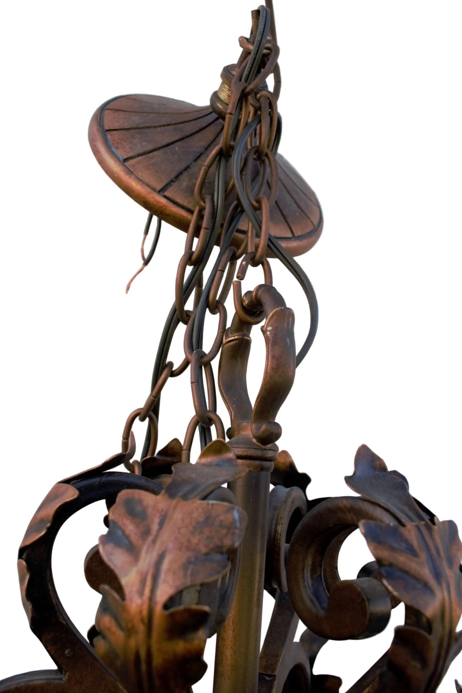 Antique Lantern with Acanthus Leaf Detail - 6