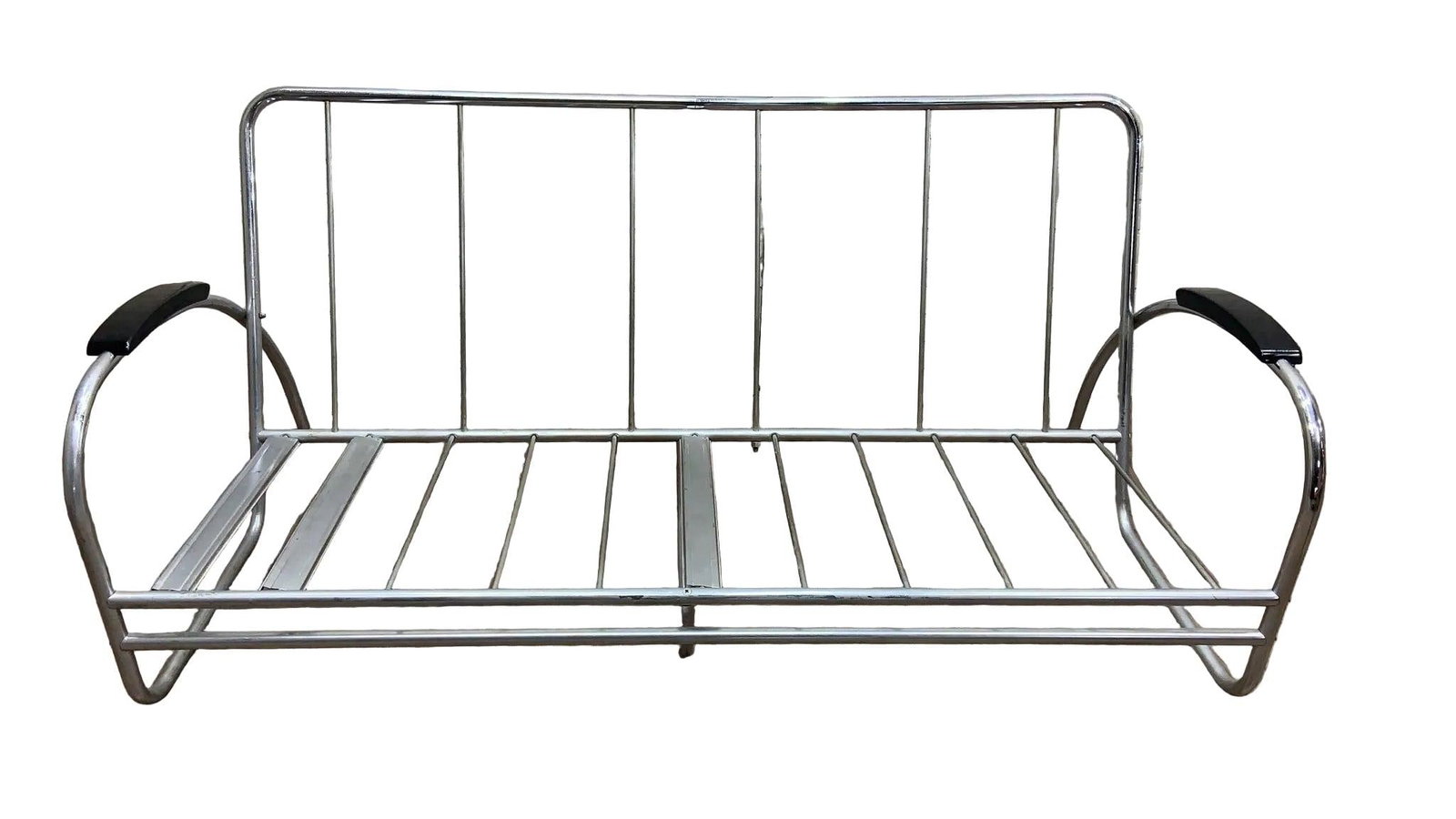 Art Deco Tubular Sofa & Lounge Chair by Kem Weber Newly Reupholstered - 9