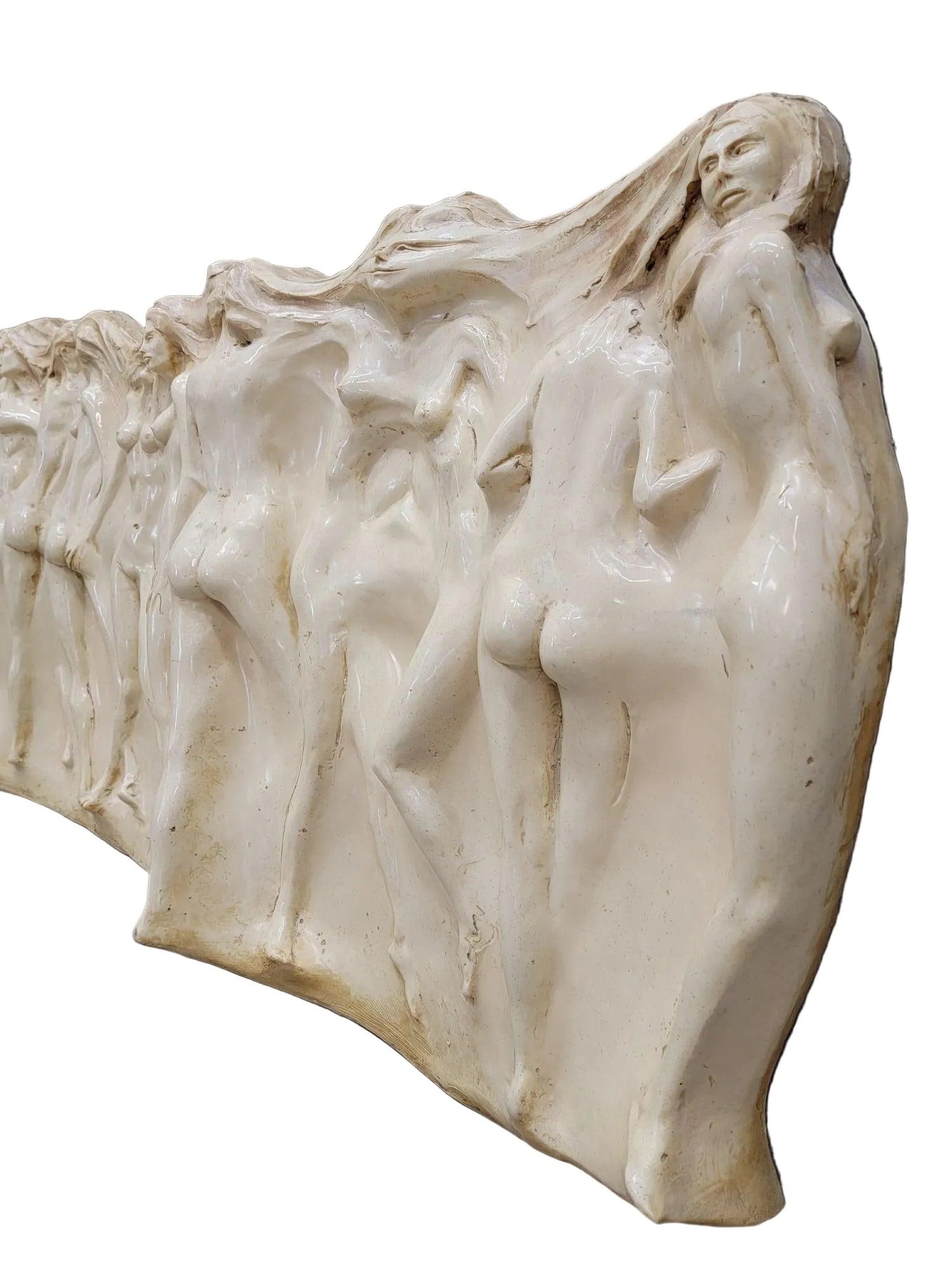 MCM Figural Revelers Of Nymphs Style Wall Art Decor - 7