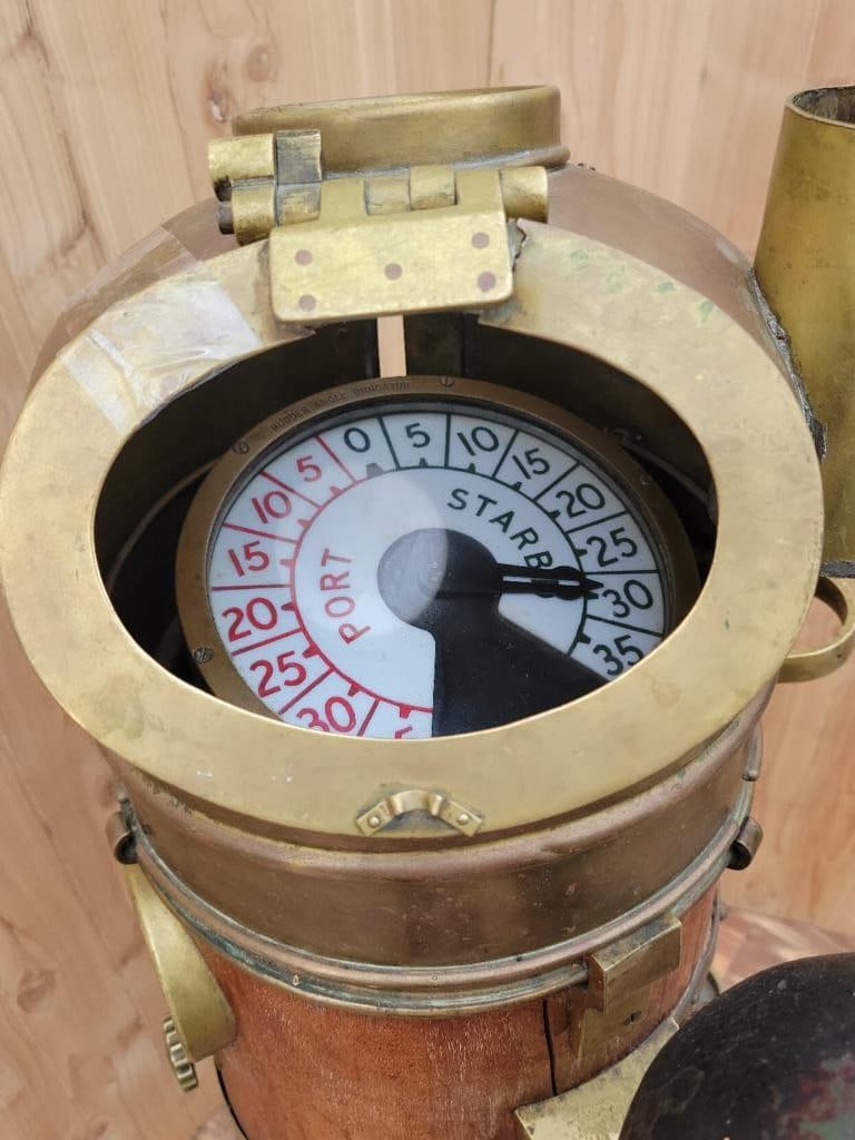 Antique Davies and Co Shopfitters Patt. 196 Yacht Binnacle and Compass - 6