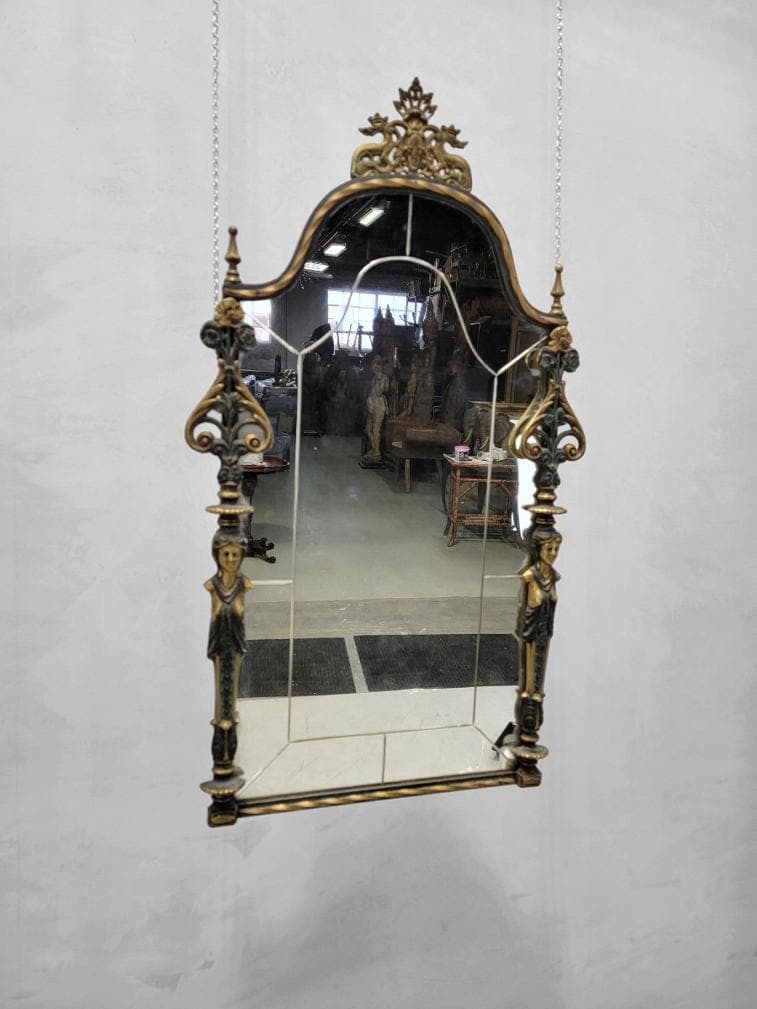 Antique Oscar Bach Style Console Table with Mirror - 5