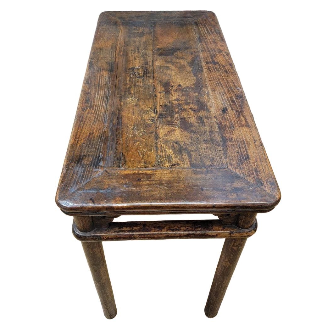 Antique Shanxi Province Elm Accent Table - 5