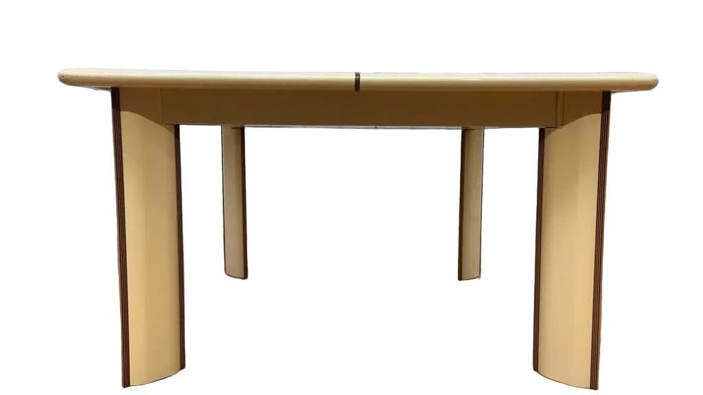MCM Cream Lacquered Table by Roche Bobois - 2
