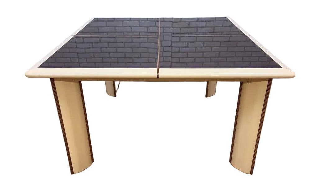 MCM Cream Lacquered Table by Roche Bobois - 4