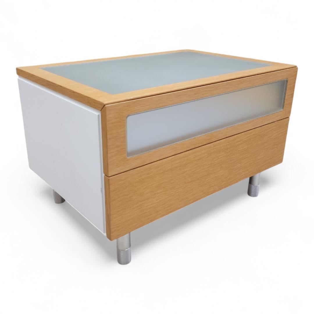 Postmodern Italian Frosted Glass Dresser with Side Chest - 4