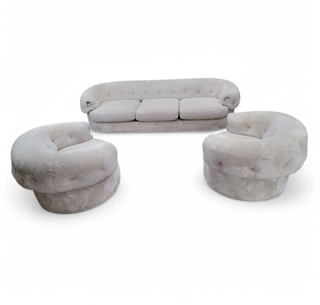 MCM Cream Teddy Bear Sofa by Schweiger Industries - 7