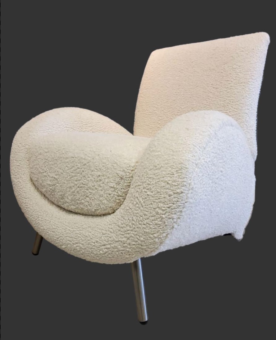 Postmodern Italian Club Chairs Newly Reupholstered - Pair - 3