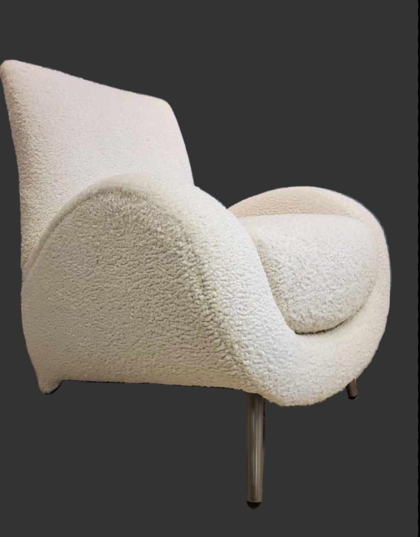 Postmodern Italian Club Chairs Newly Reupholstered - Pair - 5