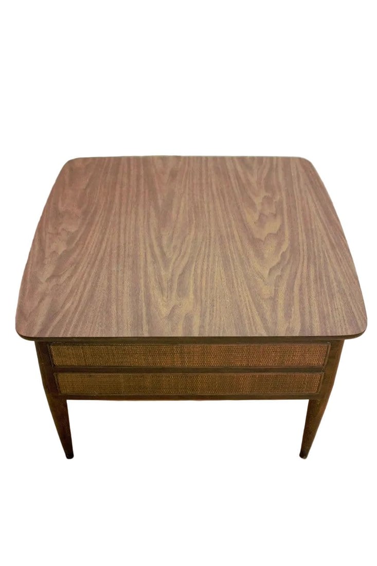 MCM American Of Martinsville Wicker Side Table - 3