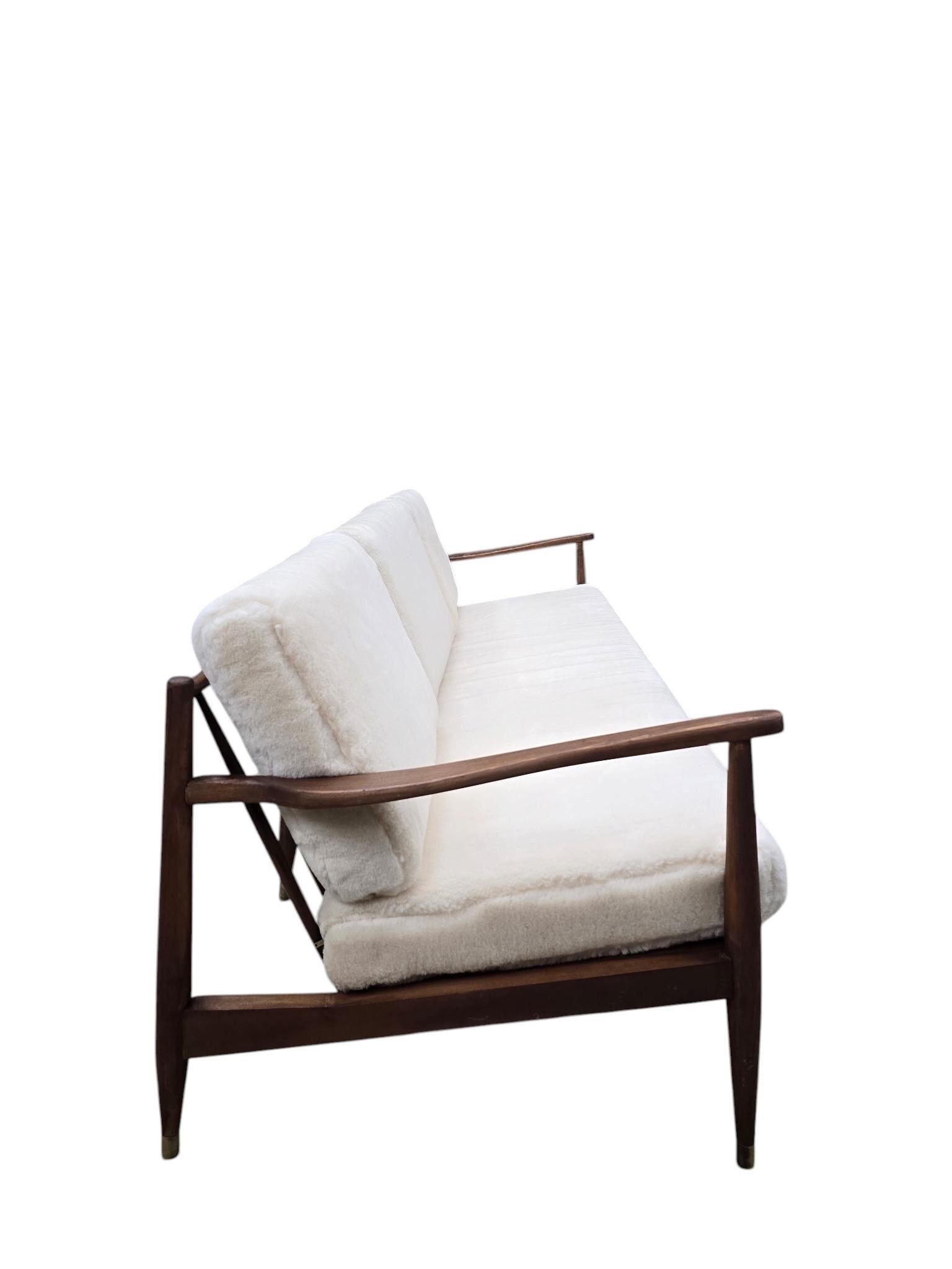 Danish Modern Sofa by Ib Kofod-Larsen Newly Reupholstered - 7