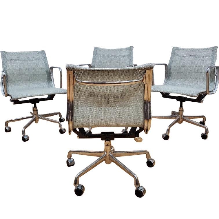 MCM Herman Miller Eames Grey Mesh Low Back Chairs - Set of 5 - 3