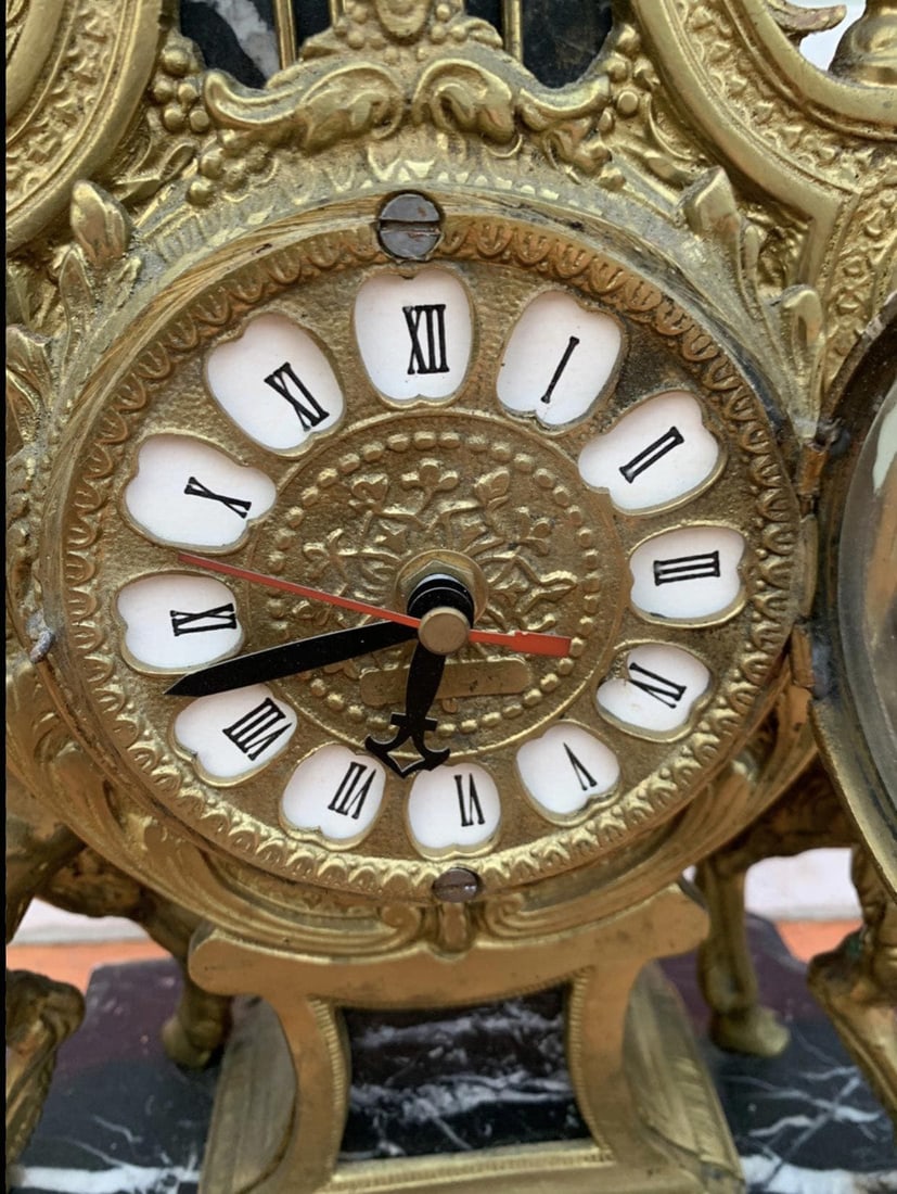 Vintage Imperial Brevettato Ornate Franz Hermle Mantel Clock - 7