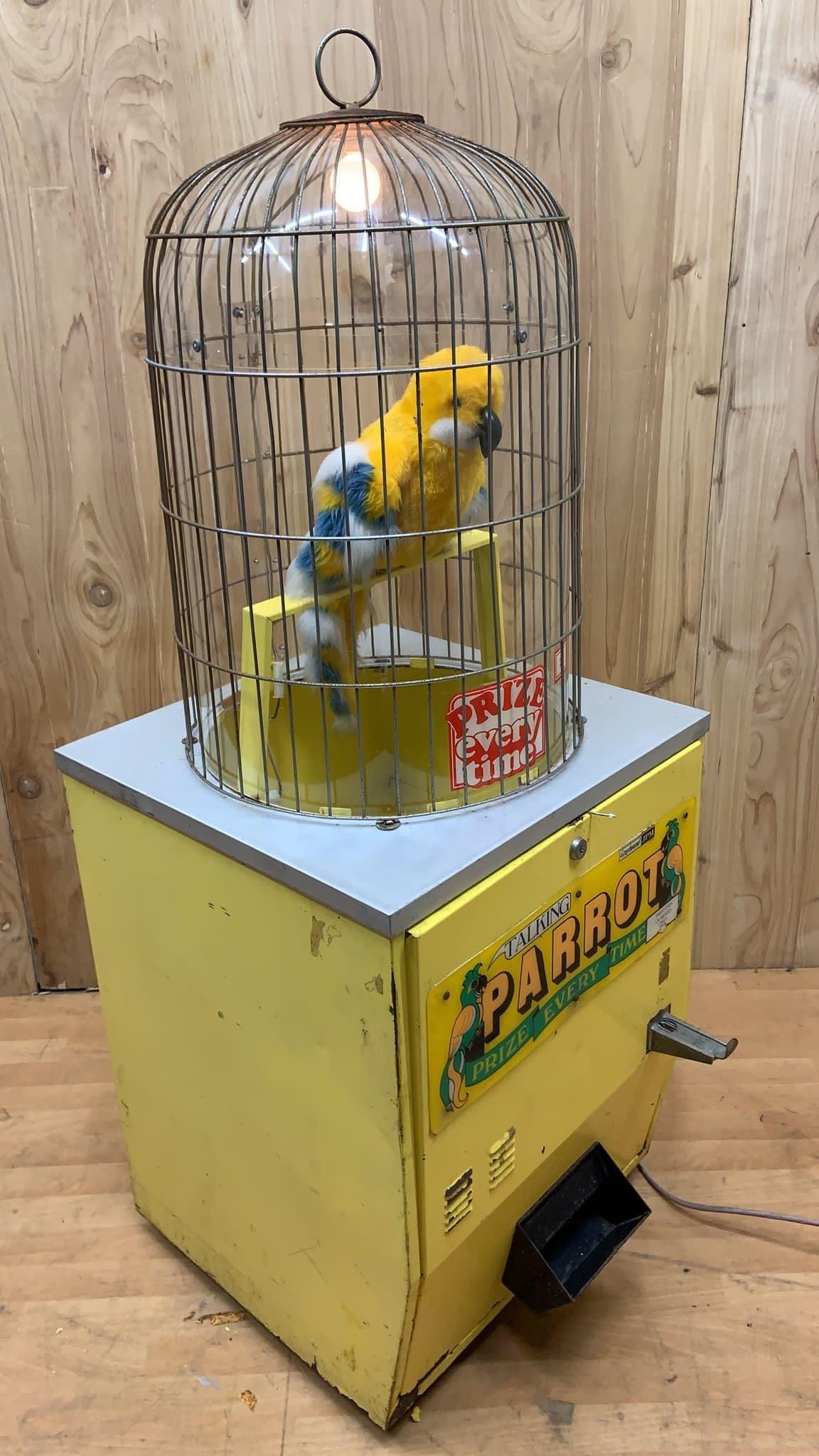 Vintage Gray Hound Talking Parrot Prize Every Time Vending Machine - 3