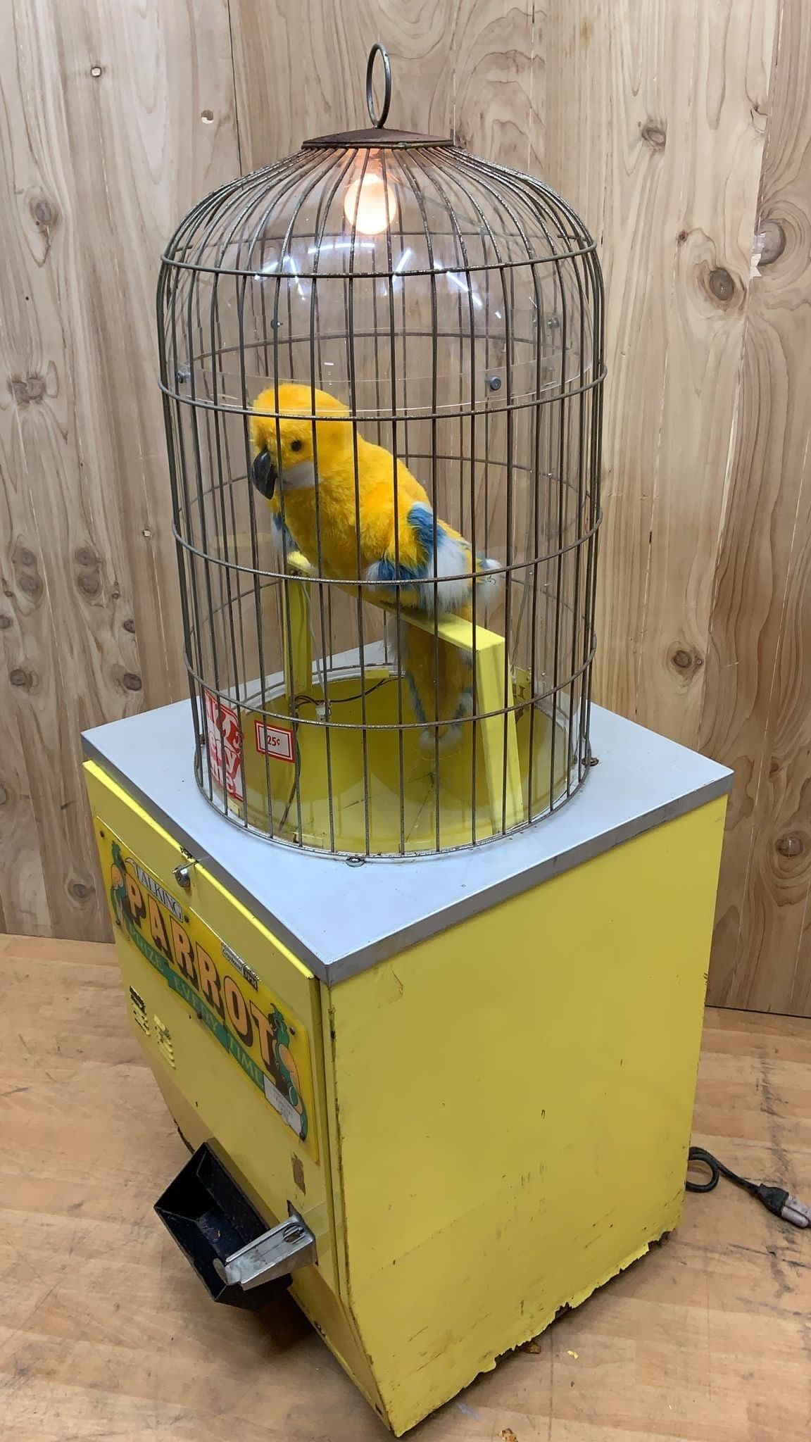 Vintage Gray Hound Talking Parrot Prize Every Time Vending Machine - 6