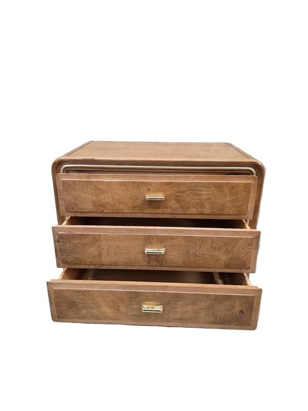 MCM Walnut 3 Drawer Chest/Nightstand by American of Martinsville - 4
