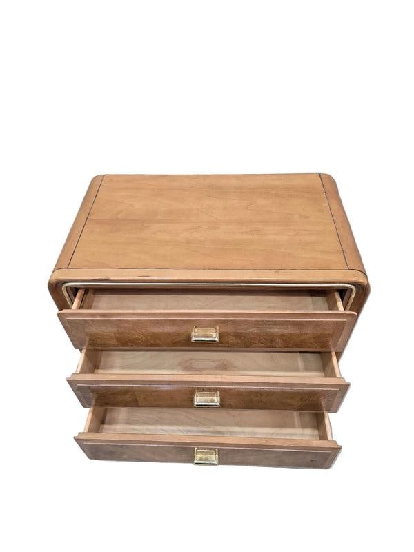 MCM Walnut 3 Drawer Chest/Nightstand by American of Martinsville - 7