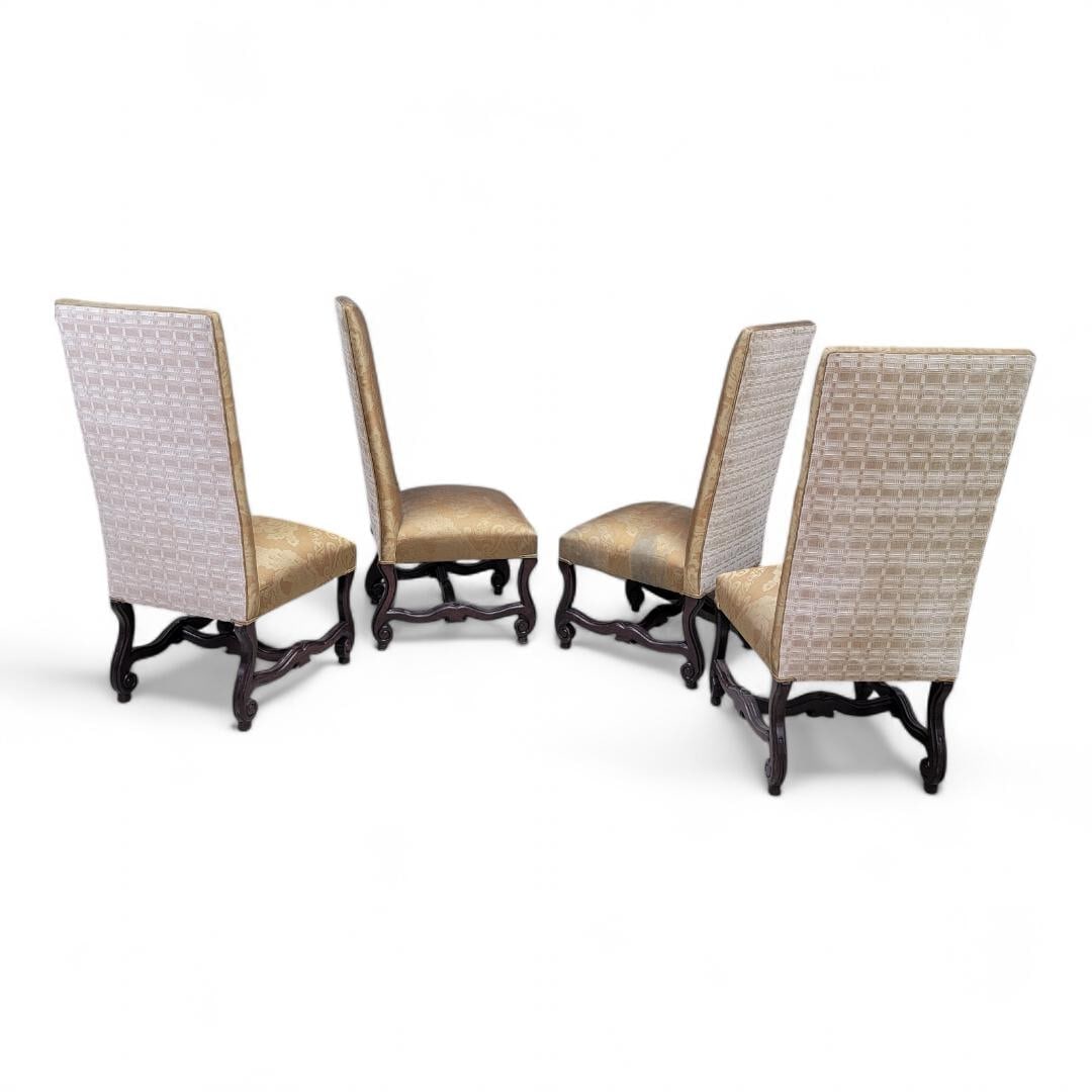 Vintage Italian Regency Style High Back Dinning Chairs - Set of 8 - 5